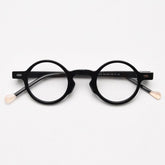 Qwin Vintage Round Glasses Frame Round Frames Southood Bright Black