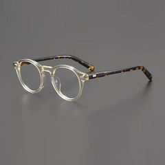 Raed Retro Round Acetate Glasses Frame Round Frames Southood Clear Yellow