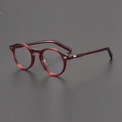 Raed Retro Round Acetate Glasses Frame Round Frames Southood Red