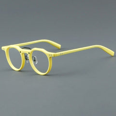 Raed Retro Round Acetate Glasses Frame Round Frames Southood Yellow