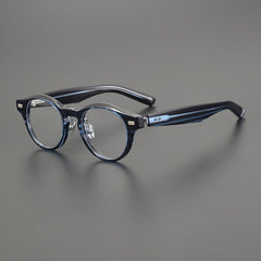 Raff Browline Acetate Glasses Frame Round Frames Southood Blue