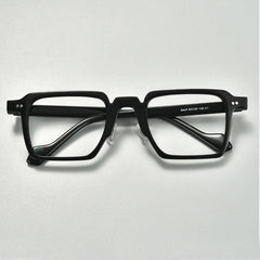 Rang Vintage Square Acetate Glasses Frame Rectangle Frames Southood Black