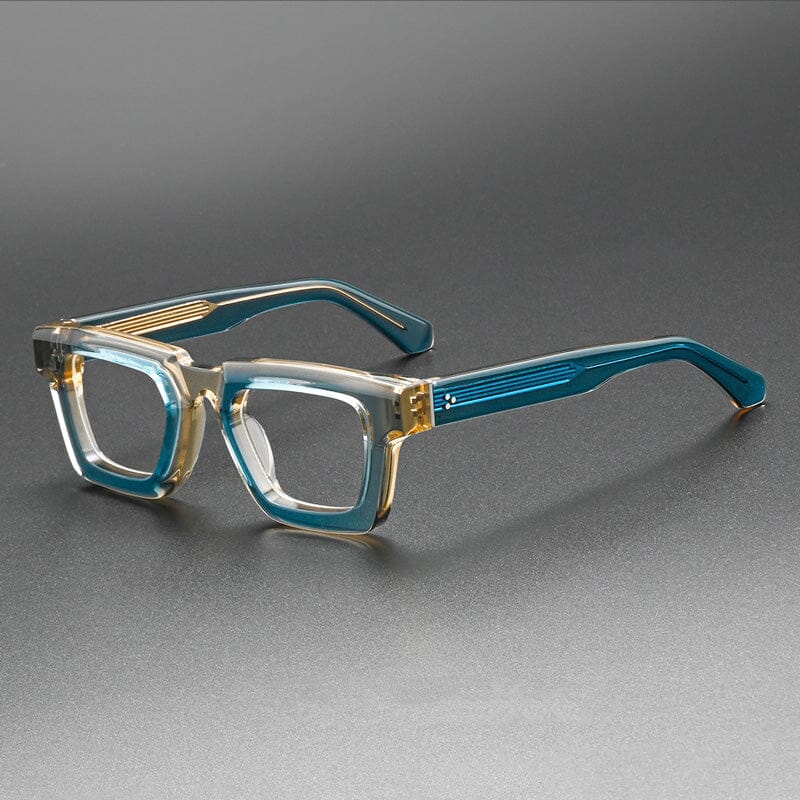 Reed Vintage Acetate Glasses Frame Rectangle Frames Southood Blue Tea