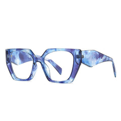 Regina Rainbow Glasses Frame Rectangle Frames Southood blue white clear