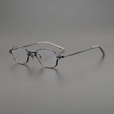 Reid Retro Rectangle Titanium Glasses Frame Rectangle Frames Southood Black