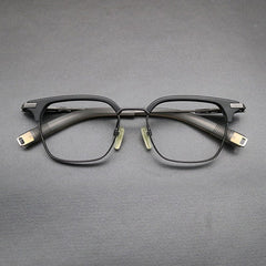 Reve Vintage Acetate Square Glasses Frame Rectangle Frames Southood Black