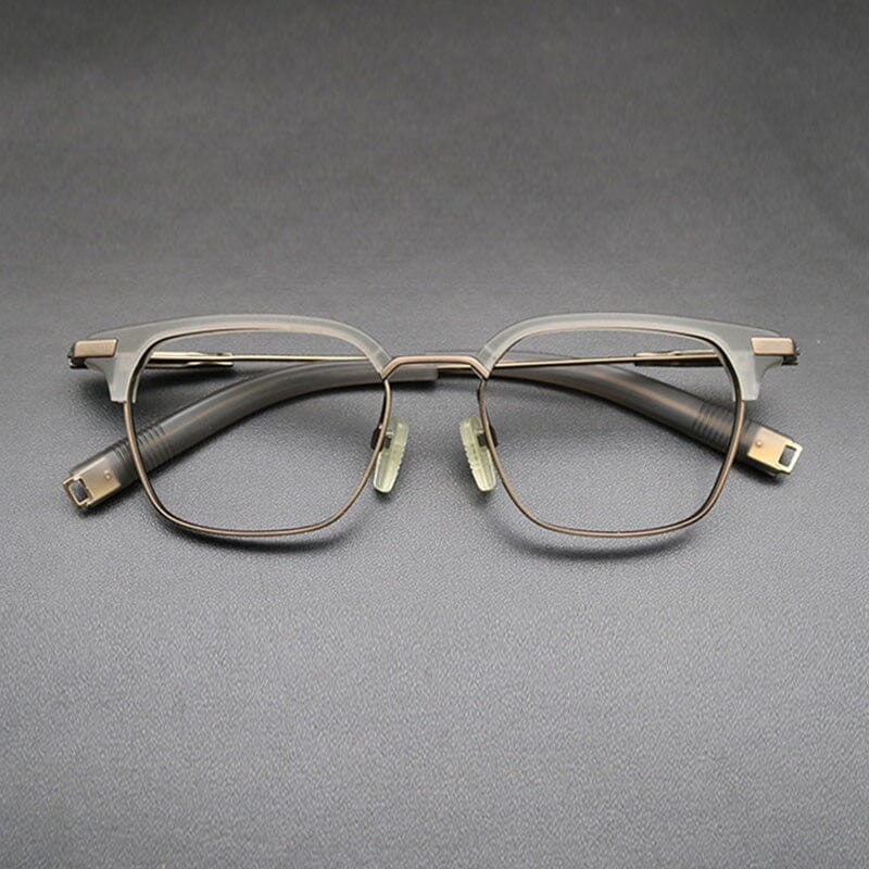 Reve Vintage Acetate Square Glasses Frame Rectangle Frames Southood Gray Bronze