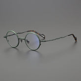 Rey Retro Round Titanium Eyeglasses Frame Round Frames Southood Green