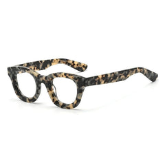 Reyes Vintage Acetate Glasses Frame Oval Frames Southood White Leopard