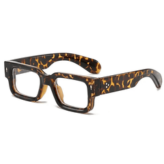 Reynald Square Glasses Frame Rectangle Frames Southood Leopard 