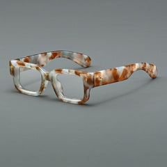 Reynald Square TR90 Glasses Frame Rectangle Frames Southood Yellow leopard
