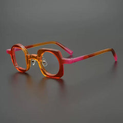 Riggins Vintage Acetate Glasses Frame Geometric Frames Southood Orange Red