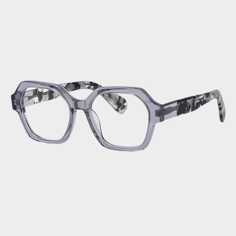 Ripken Vintage Acetate Glasses Frame Geometric Frames Southood Clear Gray