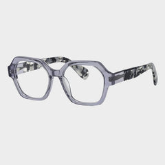 Ripken Vintage Acetate Glasses Frame Geometric Frames Southood Clear Gray