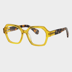 Ripken Vintage Acetate Glasses Frame Geometric Frames Southood Clear Yellow