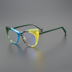 Ripple Acetate Cat Eye Glasses Frame Cat Eye Frames Southood Green Yellow