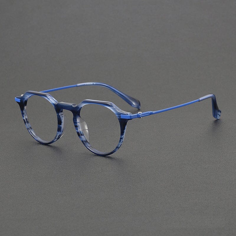 Rita Retro Titanium Glasses Frame Rectangle Frames Southood Blue
