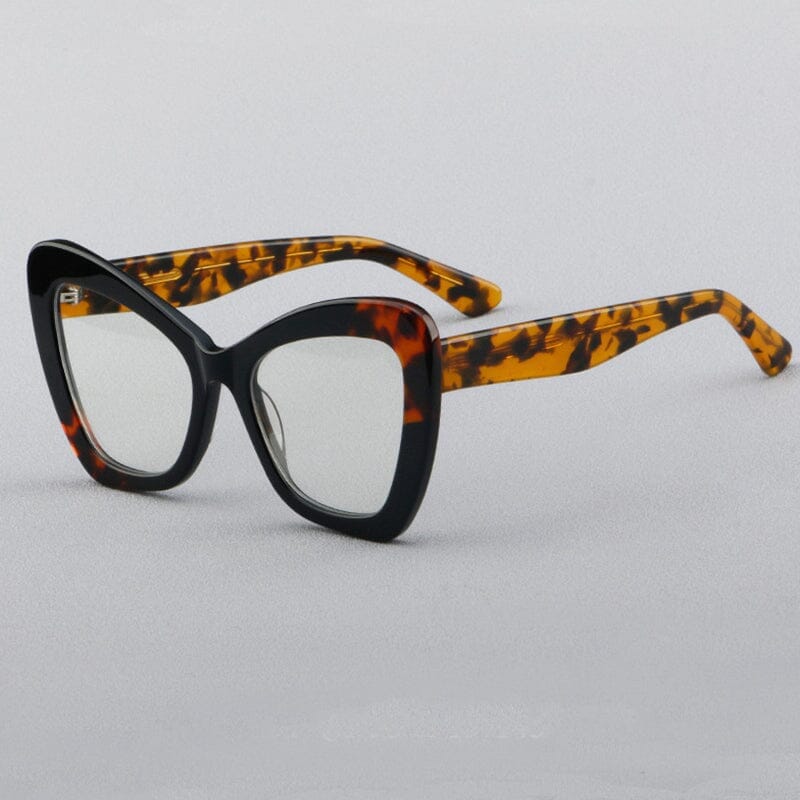 Roisin Vintage Acetate Glasses Frame Geometric Frames Southood C1 Leopard