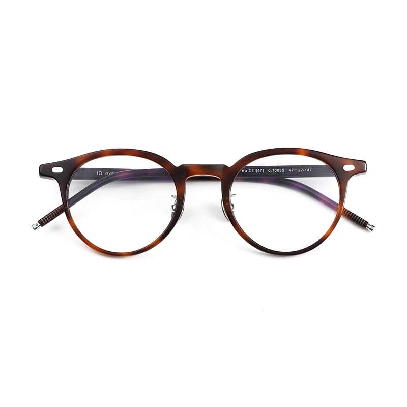 Rom Vintage Acetate Glasses Frame Oval Frames Southood Leopard