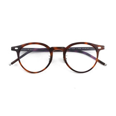 Rom Vintage Acetate Glasses Frame Oval Frames Southood Leopard