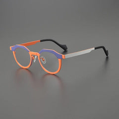 Romy Titanium Glasses Frame Geometric Frames Southood Blue Orange