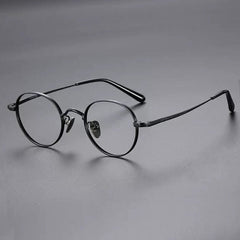 Rook Vintage Titanium Glasses Frame Oval Frames Southood Black
