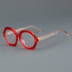 Roslin Retro Glasses Frame Geometric Frames Southood Red