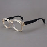 Rotonya Acetate Retro Square Glasses Frame Rectangle Frames Southood Matte Yellow Black
