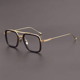 Royce Square Titanium Acetate Glasses Frame Rectangle Frames Southood Black gold