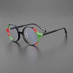 Ruiz Acetate Round Glasses Frame Round Frames Southood Black