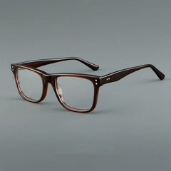 Ruud Vintage Acetate Glasses Frame Rectangle Frames Southood Clear Brown