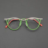 Sagira Niche Design Titanium Glasses Frame Round Frames Southood Grey Green