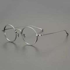 Saint Vintage Round Titanium Eyeglasses Frame Round Frames Southood Gray 