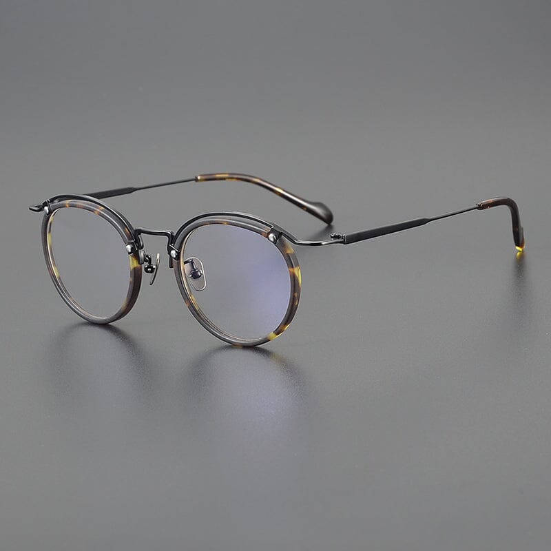 Salaam Handmade Titanium Round Glasses Frame Round Frames Southood Tortoiseshell