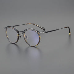 Salaam Handmade Titanium Round Glasses Frame Round Frames Southood Tortoiseshell