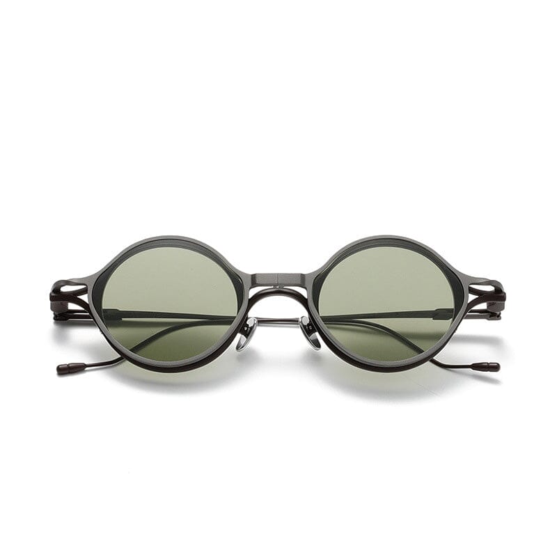 SB Round Titanium Glasses Frame With Magnetic Sunglasses Clips Round Frames Southood Coffe