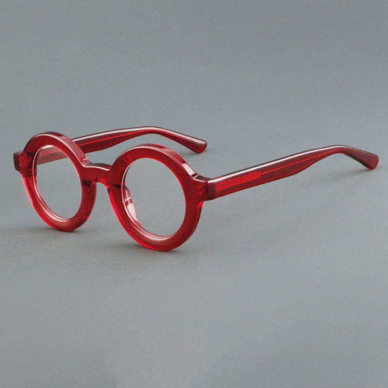 Sean Retro Round Acetate Glasses Frame Round Frames Southood Red