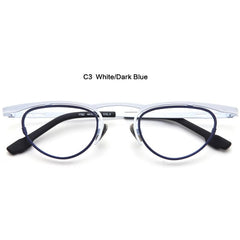 Seb Titanium Cat Eye Glasses Frame Cat Eye Frames Southood C3White