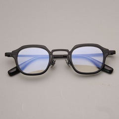 Sebert Retro Acetate Glasses Frame Rectangle Frames Southood Black