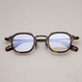 Sebert Retro Acetate Glasses Frame Rectangle Frames Southood Leopard Black