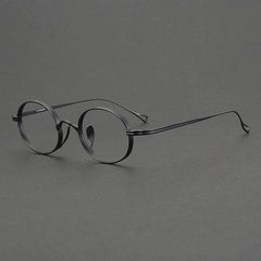 Selby Titanium Handmade Glasses Frame Oval Frames Southood Black