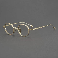 Selby Titanium Handmade Glasses Frame Oval Frames Southood Gold