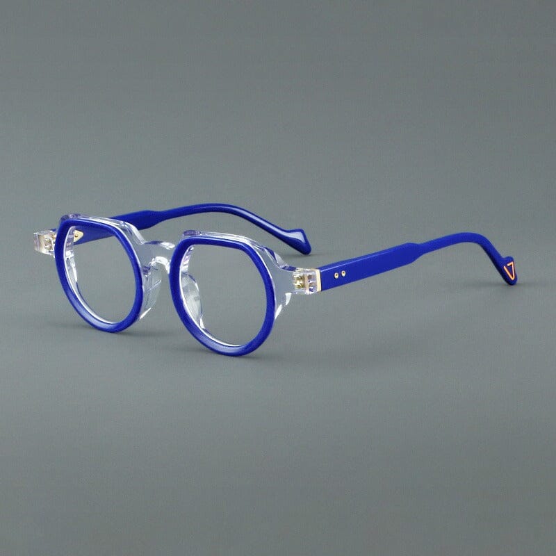 Senn Vintage Geometric Acetate Glasses Frame Geometric Frames Southood Blue