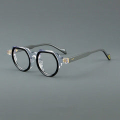 Senn Vintage Geometric Acetate Glasses Frame Geometric Frames Southood Gray