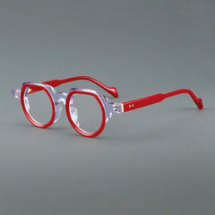 Senn Vintage Geometric Acetate Glasses Frame Geometric Frames Southood Red