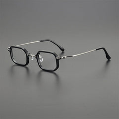 Sewald Retro Acetate Glasses Frame Geometric Frames Southood Black