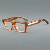 Shan Retro Rectangle Acetate Glasses Frame Rectangle Frames Southood Brown