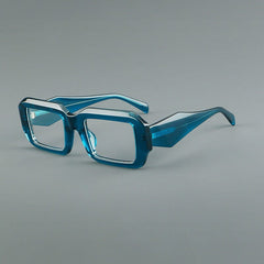 Shang Retro Rectangle Acetate Glasses Frame Rectangle Frames Southood Blue