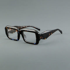 Shang Retro Rectangle Acetate Glasses Frame Rectangle Frames Southood Leopard