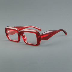 Shang Retro Rectangle Acetate Glasses Frame Rectangle Frames Southood Red
